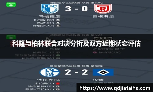 科隆与柏林联合对决分析及双方近期状态评估